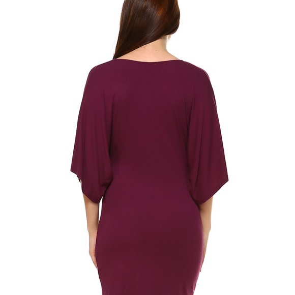 ❤️ Soft plum twist front knit dress - Picture 3 of 7